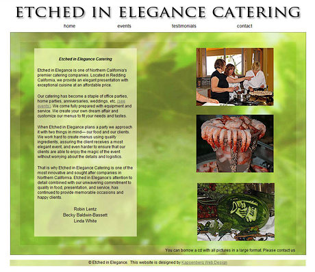 Etched in Elegance website